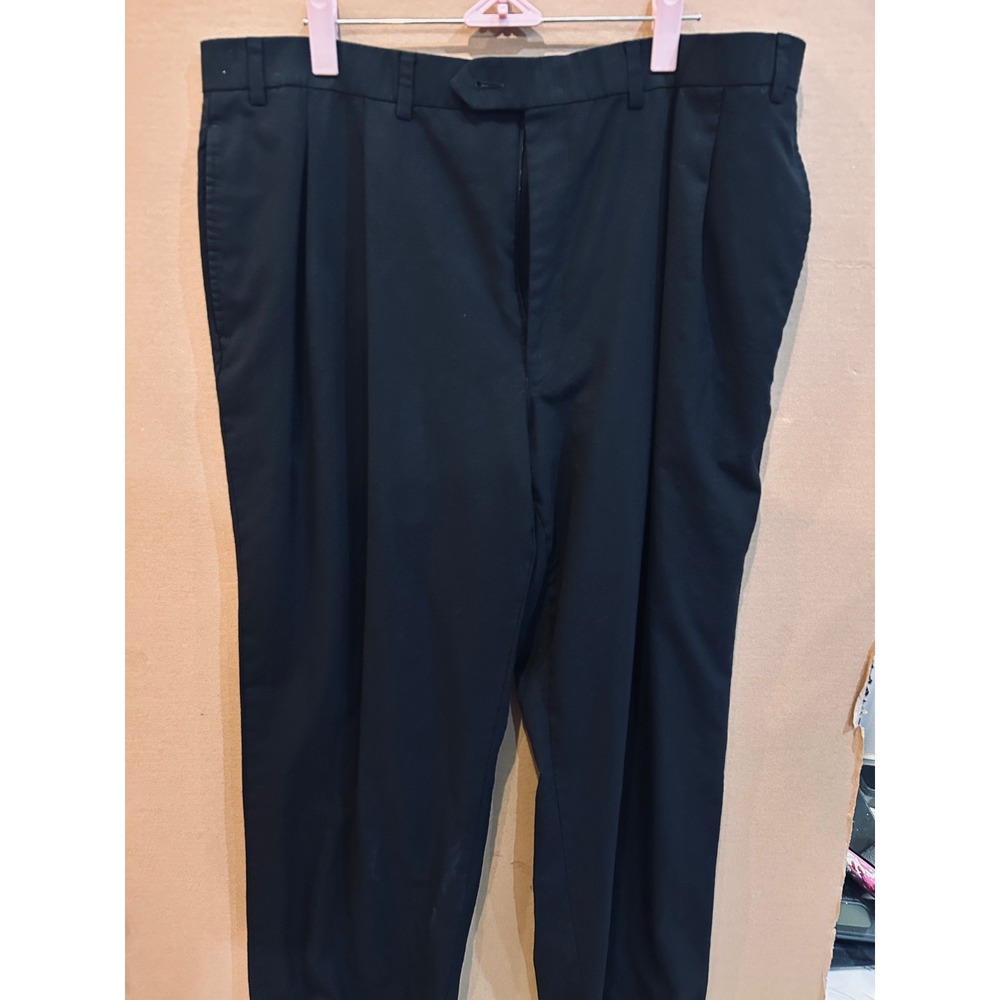 Lauren Ralph Lauren Dress Pants Mens 38x30 Black Excellent Pleated Total Comfort
